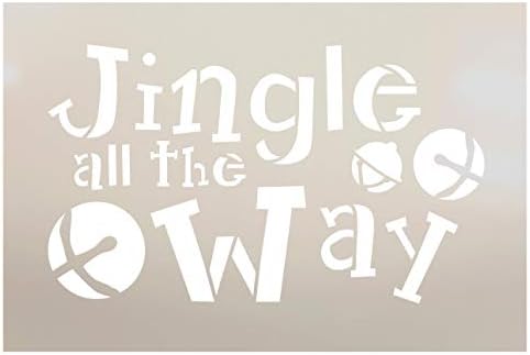 ג'ינגל לאורך כל הדרך שבלון מאת Studior12 | פעמונים פאנקי אמנות מילים לחג המולד - תבנית Mylar לשימוש